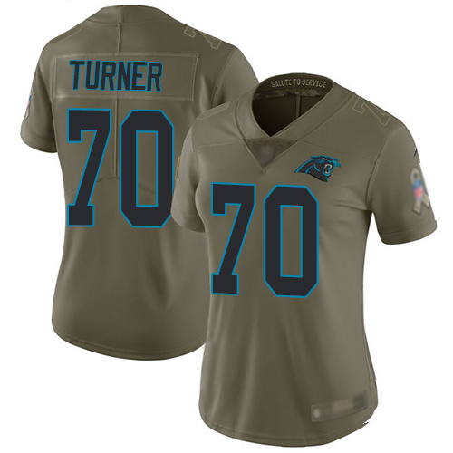 Carolina Panthers Limited Olive Women Trai Turner Jersey NFL Football #70 2017 Salute to Service->carolina panthers->NFL Jersey